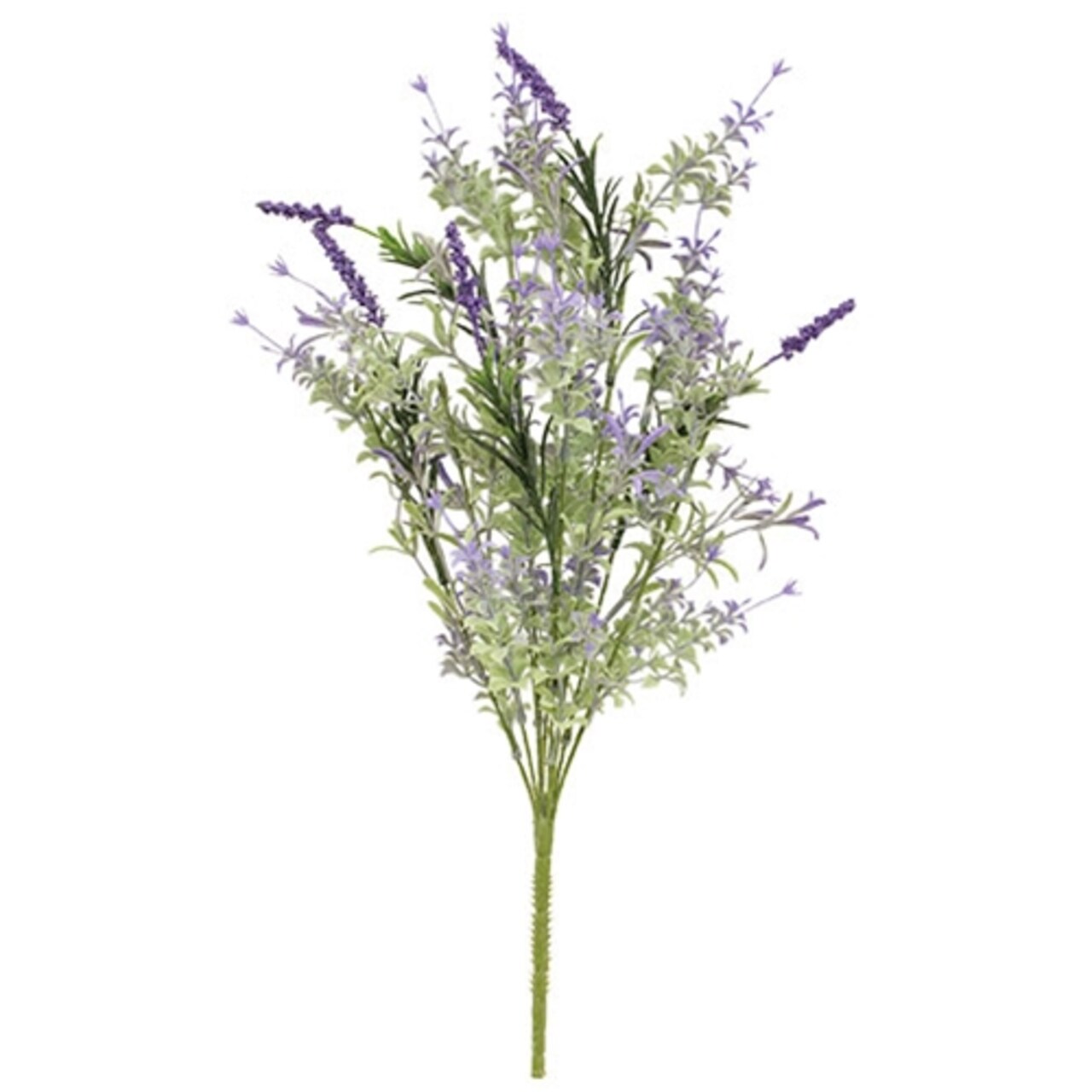 Faux Lavender Golden Trumpet Spray Green Stem Floral Arrangement Accent Decor - Set of 2